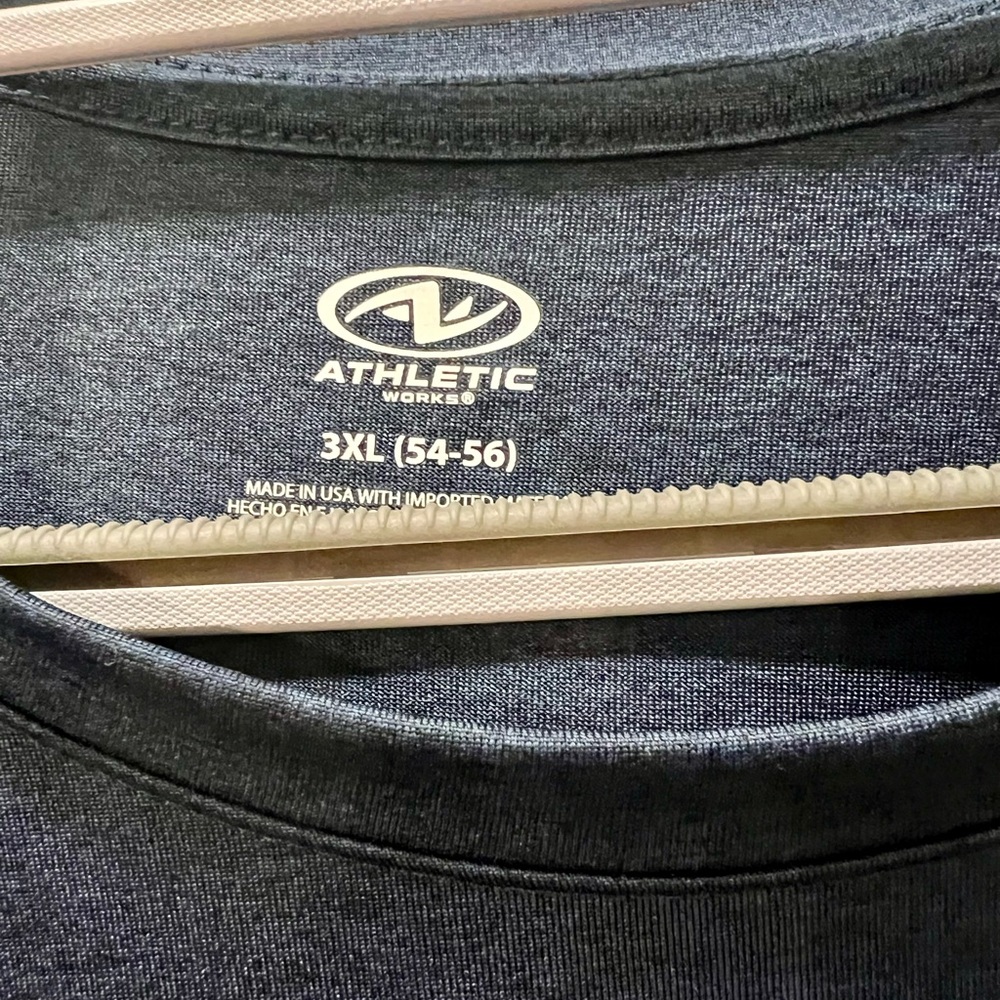 New with tags Men’s athletic T-shirt.  Size is 3X. Color is heather blue. - Picture 3 of 5